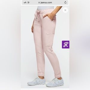 Jaanuu Women's Mesh-Enhanced Scrub Jogger Pink NWOT